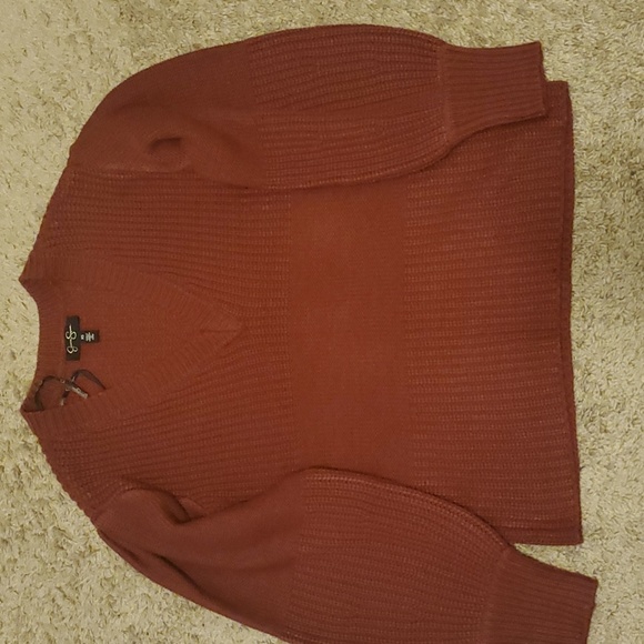Jessica Simpson V Neck Ribbed Sweater - Picture 5 of 6